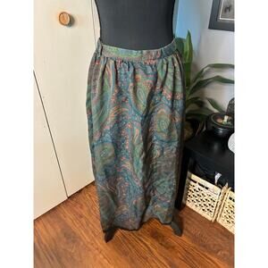 Vintage Amerigo Paisley Maxi Skirt – Size 12 (80s/90s)